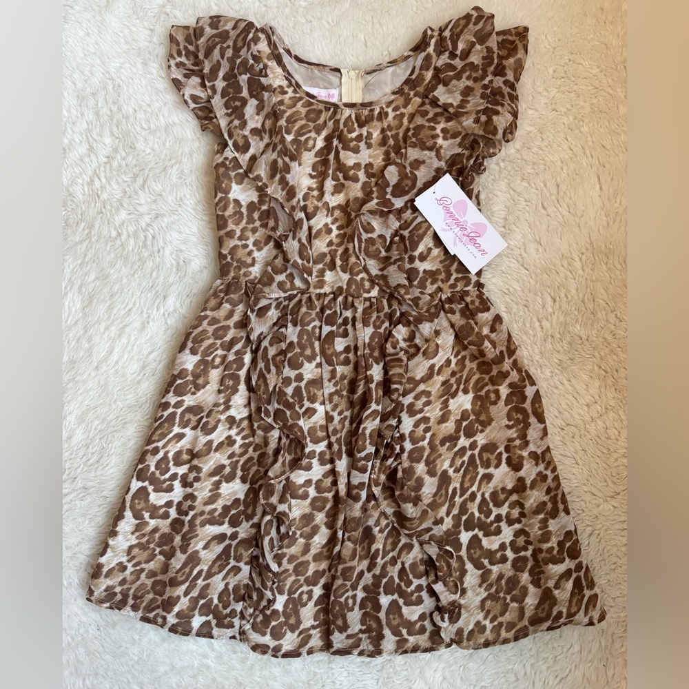 NWT Kids Bonnie Jean Leopard Print Dress
